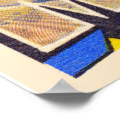 州のミシガンMIヴィンテージラージレター ポスター (角)