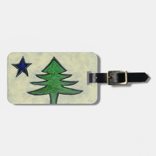 州のメイン州旗ラゲッジタグ ラゲッジタグ (正面横)