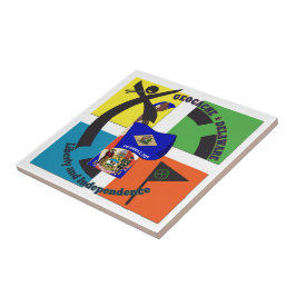 州のモットーデラウェア州GEOCACHER タイル