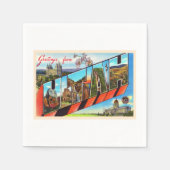 州のユタUTヴィンテージ大文字葉書 スタンダードカクテルナプキン (正面)