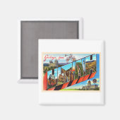 州のユタUTヴィンテージ大文字葉書 マグネット (正面/裏面)