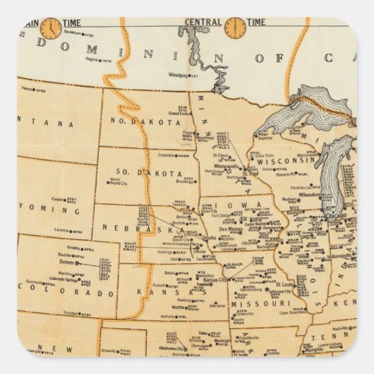 州のラジオ放送統一された局 スクエアシール (正面)