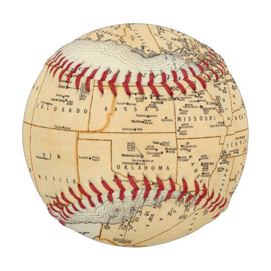 州のラジオ放送統一された局 野球ボール (正面)