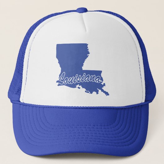 州のルイジアナのシェイプTrucker Hat キャップ (正面)