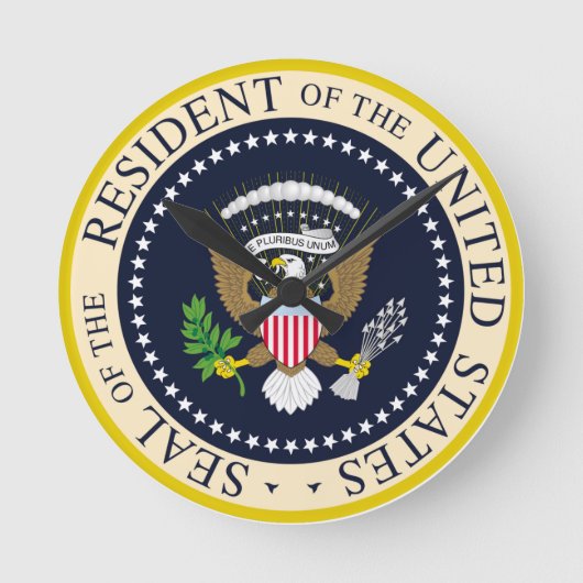 州の住民統一された ラウンド壁時計 (正面)