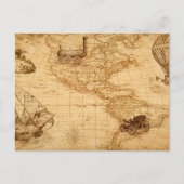 州の古い地図統一された ポストカード (正面)