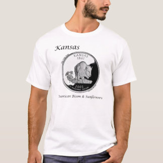 州の四分の一-カンザス Tシャツ