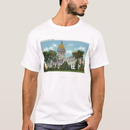 州の国会議事堂の建物の外観# 2 Tシャツ (正面)