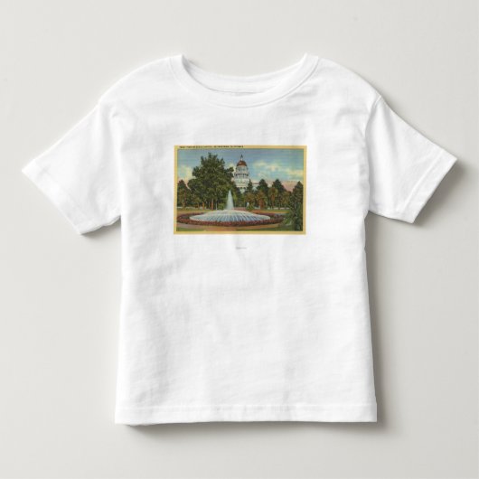 州の国会議事堂の西部の眺め トドラーTシャツ (正面)