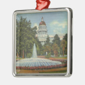 州の国会議事堂の西部の眺め メタルオーナメント (左)