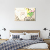 州の地図統一された キャンバスプリント (インサイチュ (寝室))