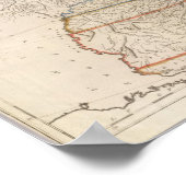 州の地図統一された ポスター (角)