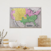 州の地図統一された ポスター (キッチン)
