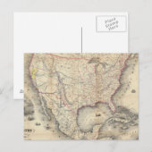 州の地図統一された ポストカード (正面/裏面)