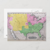 州の地図統一された ポストカード (正面/裏面)