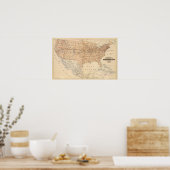 州の地形図統一された ポスター (キッチン)