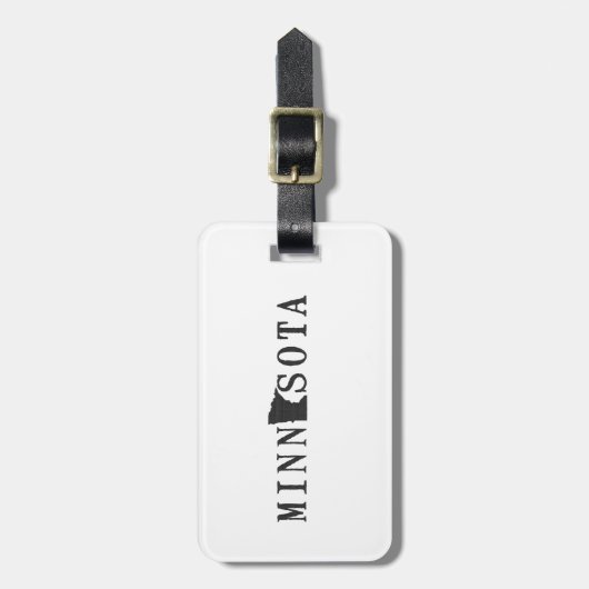 州の定形手紙とのミネソタの名前 ラゲッジタグ (正面縦)