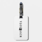 州の定形手紙とのミネソタの名前 ラゲッジタグ (裏面縦)