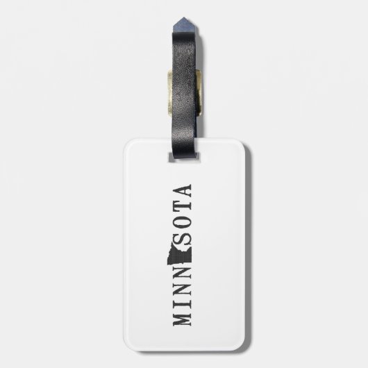 州の定形手紙とのミネソタの名前 ラゲッジタグ (裏面縦)