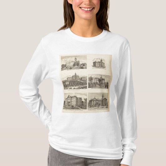 州の師範学校および州立大学 Tシャツ (正面)