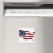 州の形をしたアメリカの統一された国旗 マグネット (インサイチュ (食洗機))