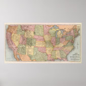 州の新しい鉄道の地図統一された ポスター (正面)