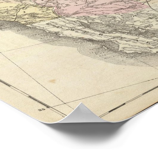 州の新しい鉄道の地図統一された ポスター (角)