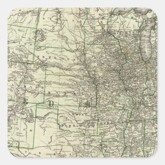 州の新しい鉄道統一された地図2 スクエアシール (正面)