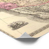 州の新しい鉄道道路のマップ統一された ポスター (角)