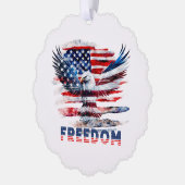 州の旗と統一されたワシ。 オーナメントカード (左)