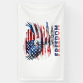 州の旗と統一されたワシ。 横断幕 (縦)