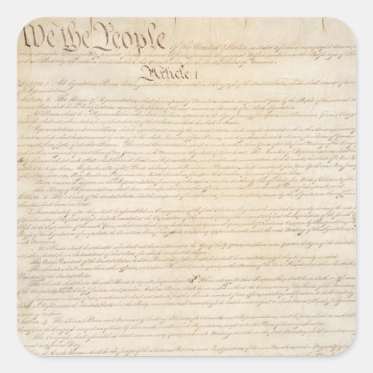 州の構統一された成、我々国民 スクエアシール (正面)