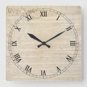 州の構統一された成、我々国民 スクエア壁時計 (正面)