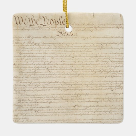 州の構統一された成、我々国民 セラミックオーナメント (正面)