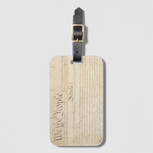 州の構統一された成、我々国民 ラゲッジタグ (正面縦)