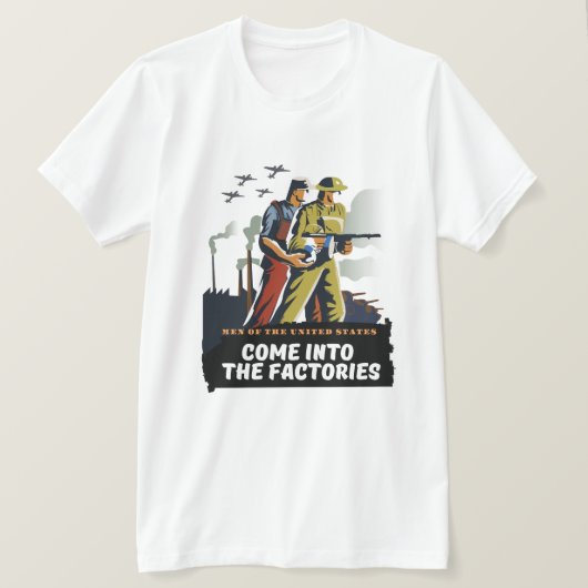 州の男統一された、第2次世界大戦ポスター Tシャツ (デザイン正面)