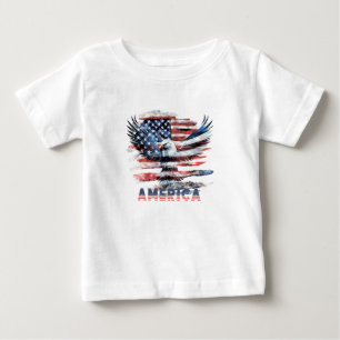 州の統一された国旗。アメリカ ベビーTシャツ