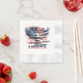 州の統一された国旗。アメリカ 縁ありカクテルナプキン (インサイチュ)