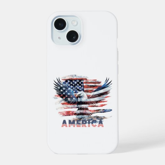 州の統一された国旗。アメリカ iPhone 15ケース (裏面)