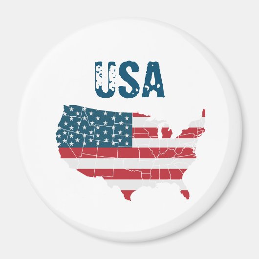 州の統一された地図 マグネット (正面)