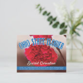 州の花オハイオの緋色カーネーション ポストカード (スタンド正面)