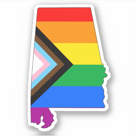 州の誇りLGBTQ プログレスプライド シール (正面)