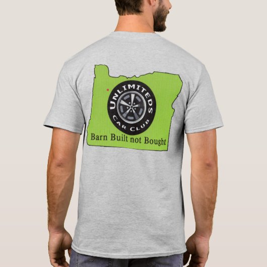 州の輪郭のデザインが入ったUnlimiteds Tシャツ (裏面)