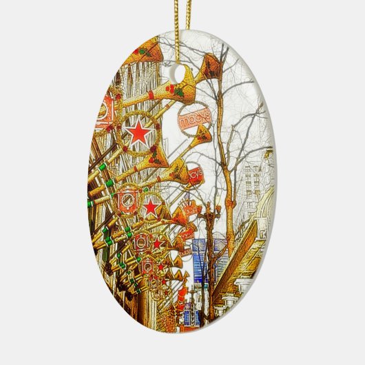 州の通りのクリスマス セラミックオーナメント (左)