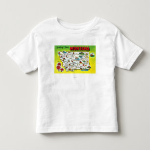 州の道路地図、挨拶からの トドラーTシャツ