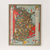 州の食品の地統一された図 ジグソーパズル (縦)