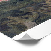 州の魚の遊び口から赤菜統一された花 ポスター (角)