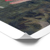 州の魚の遊び口から赤菜統一された花 ポスター (角)