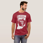 州のEd Indiana School Librarianのために赤 Tシャツ (正面フル)