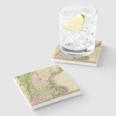 州のOlneyの東の地図 ストーンコースター (横)